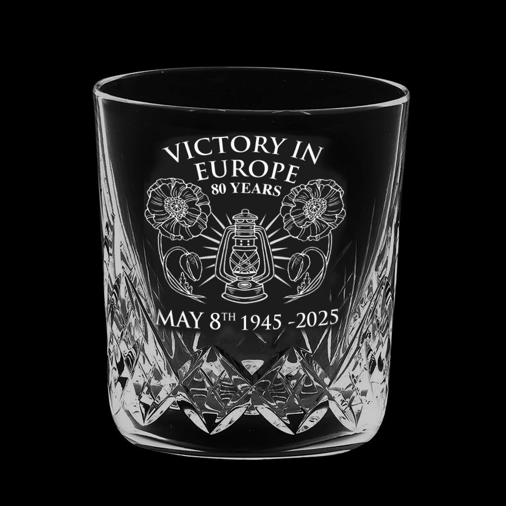 Royal Scot Crystal VE Day 80 Tumbler, Goviers Exclusive-Goviers