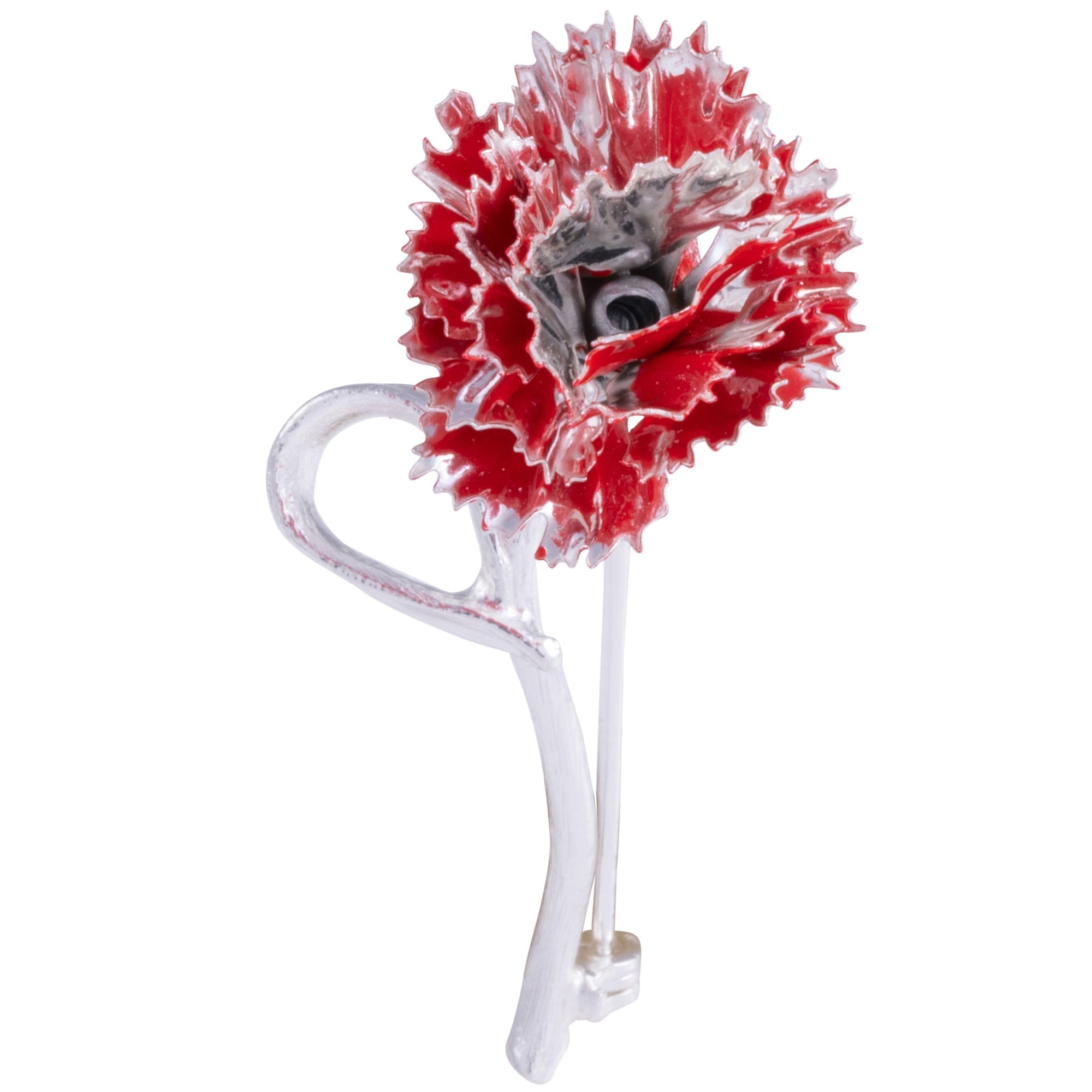 Saturno Red Carnation Brooch-Goviers