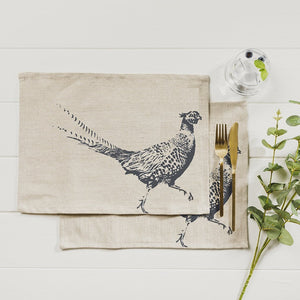 Selbrae House Pheasant Linen Placemats-home-Goviers