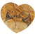 Selbrae House Puffins Heart Shaped Olive Wood Board-Valentine-Goviers