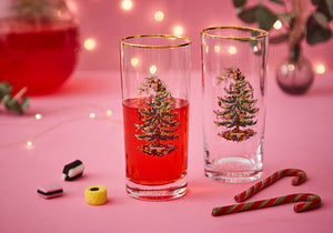 Spode Christmas Tree Highball Glass Set of 4-Home & Garden > Kitchen & Dining > Tableware > Drinkware > Tumblers-Goviers