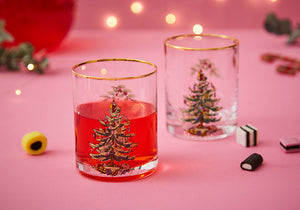 Spode Christmas Tree Lowball Glasses Set of 4-Home & Garden > Kitchen & Dining > Tableware > Drinkware > Tumblers-Goviers