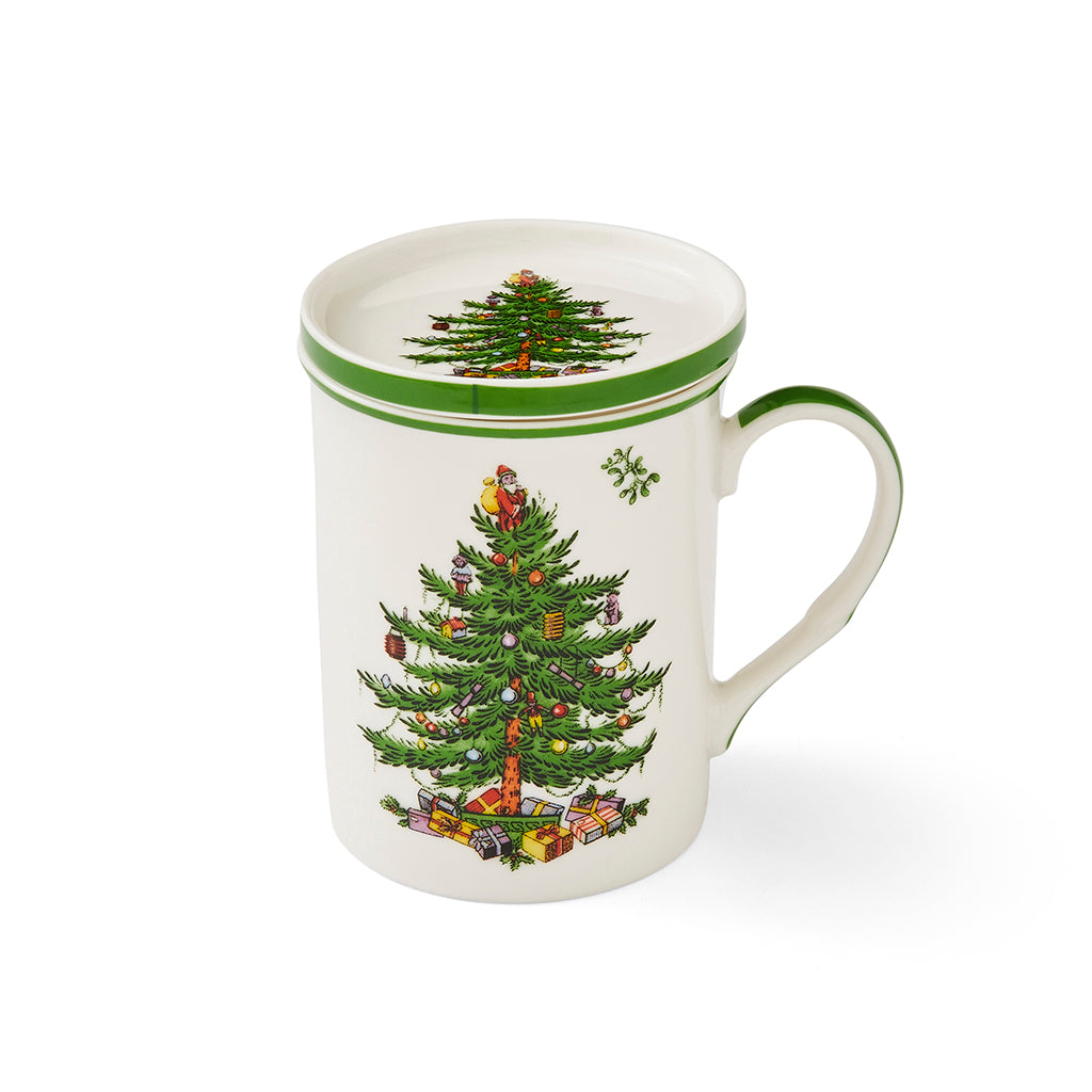 Spode Christmas Tree Mug & Coaster Set-Home & Garden > Kitchen & Dining > Tableware-Goviers