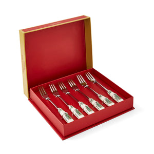 Spode Christmas Tree Pastry Forks Set of 6-Home & Garden > Kitchen & Dining > Tableware > Flatware > Forks-Goviers