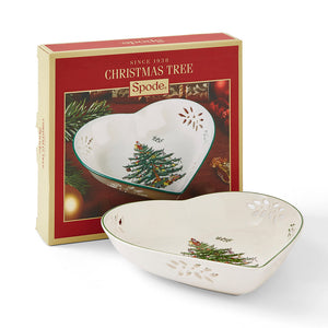 Spode Christmas Tree Pierced Heart Dish-Home & Garden > Kitchen & Dining > Tableware-Goviers