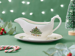 Spode Christmas Tree Sauce Boat & Stand-Home & Garden > Kitchen & Dining > Tableware-Goviers