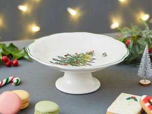 Spode Christmas Tree Sculpted Footed Candy Dish-Home & Garden > Kitchen & Dining > Tableware-Goviers