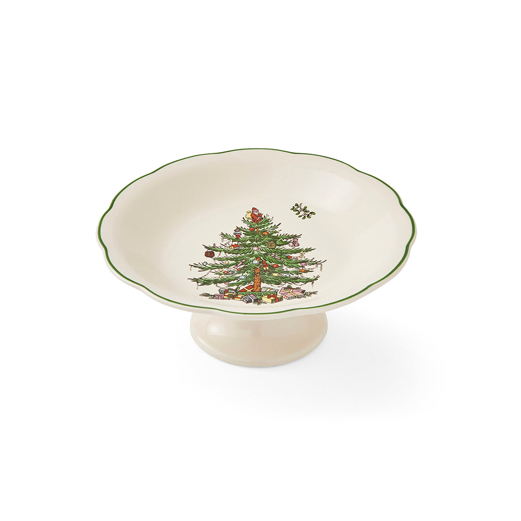 Spode Christmas Tree Sculpted Footed Candy Dish-Home & Garden > Kitchen & Dining > Tableware-Goviers