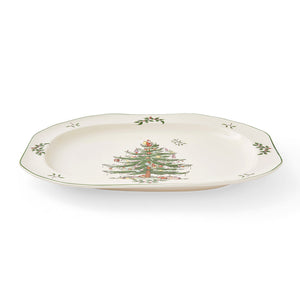 Spode Christmas Tree Sculpted Oval Platter-Home & Garden > Kitchen & Dining > Tableware-Goviers