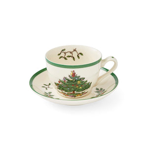 Spode Christmas Tree Teacup & Saucer-Home & Garden > Kitchen & Dining > Tableware-Goviers