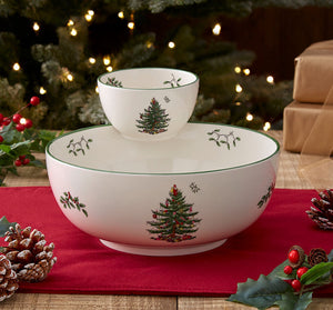 Spode Christmas Tree Tiered Chip n Dip-Home & Garden > Kitchen & Dining > Tableware-Goviers