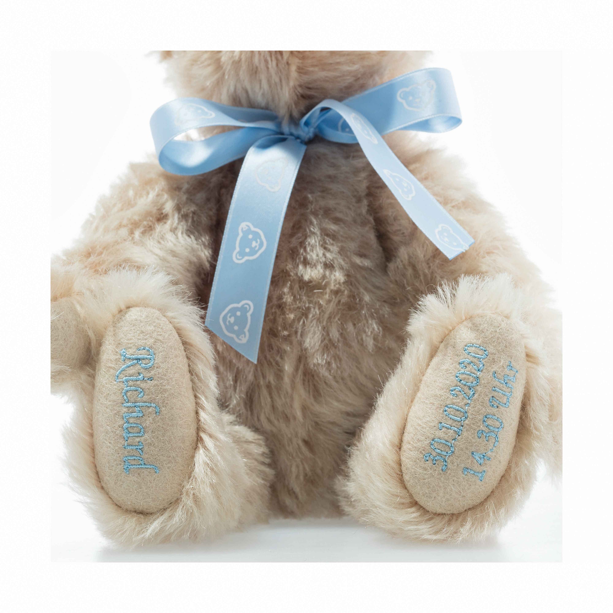 Steiff Teddy Bear Baby Blue Ribbon Personalised-Goviers