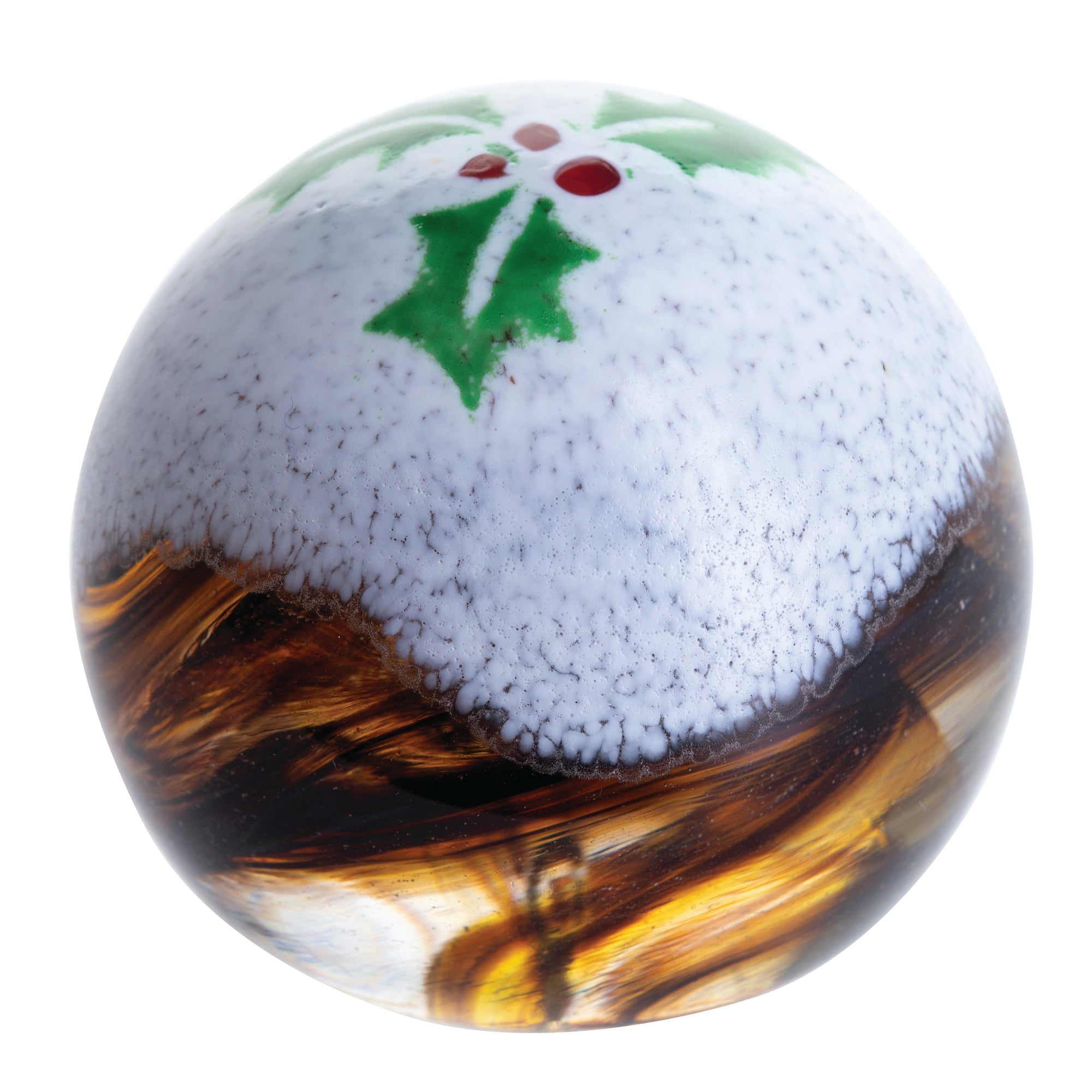 Caithness Glass Christmas Pud Small