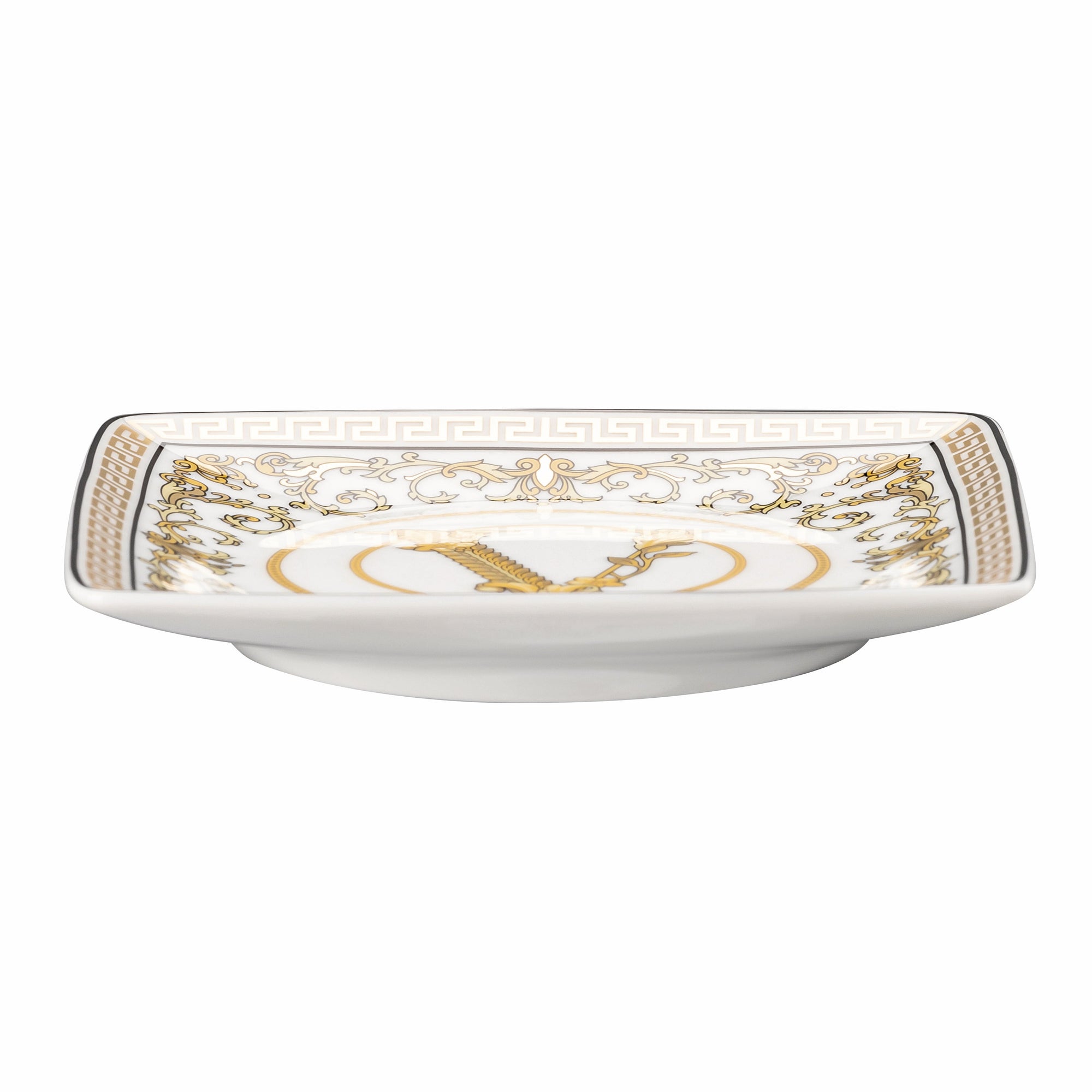 Versace Virtus Gala White Flat Square Bowl 12cm-Goviers