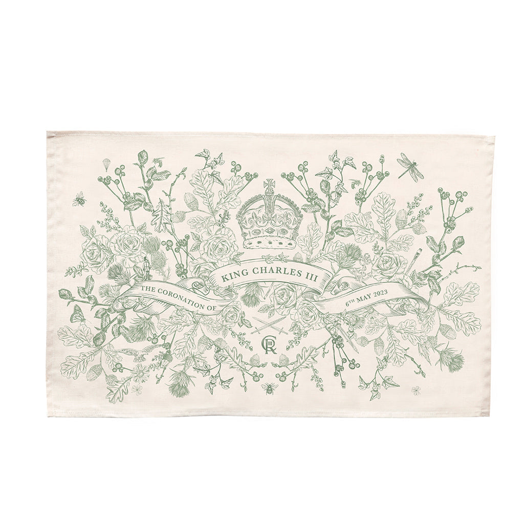 Victoria Eggs Coronation Tea towel-Goviers