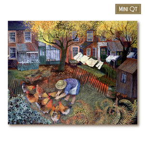 Victory Wooden Puzzle Town Hens Mini QT-Goviers