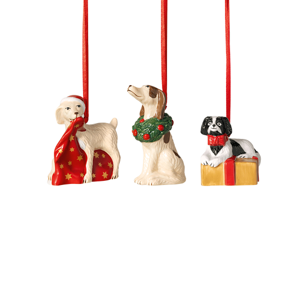 Villeroy & Boch Christmas Dogs Ornament Set-Goviers