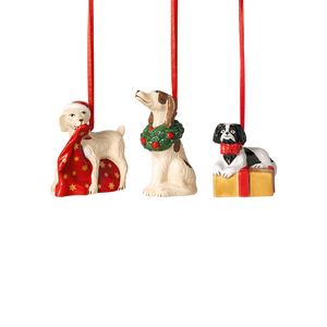 Villeroy & Boch Christmas Dogs Ornament Set-Goviers