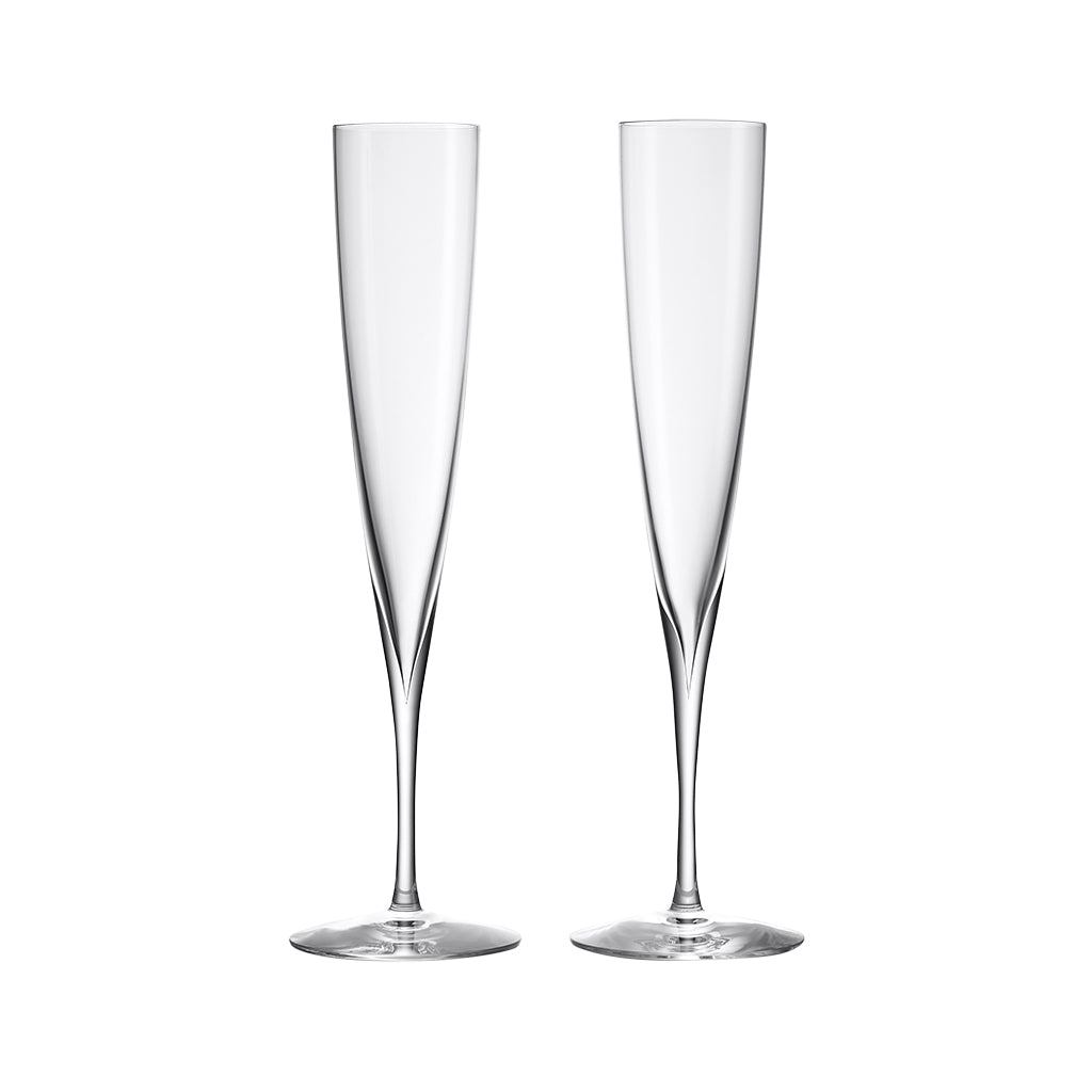 Waterford Crystal Elegance Trumpet Flute Champagne Glasses, Set of 2-Home & Garden > Kitchen & Dining > Tableware > Drinkware-Goviers