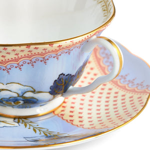 Wedgwood Butterfly Bloom Blue Teacup and Saucer-Goviers