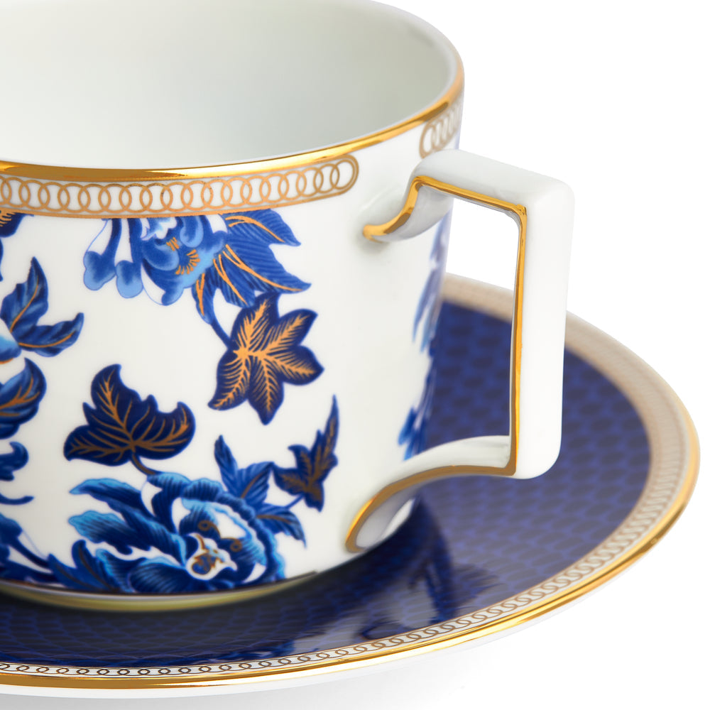 Wedgwood Hibiscus Teacup & Saucer-Goviers