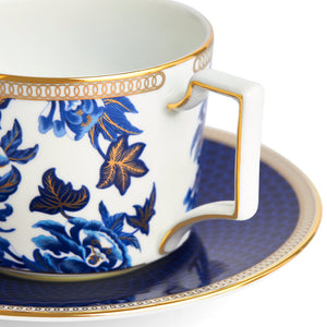 Wedgwood Hibiscus Teacup & Saucer-Goviers