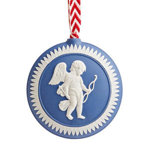 Wedgwood Jasper Cupid Saxon Blue Christmas Ornament 2024-Goviers