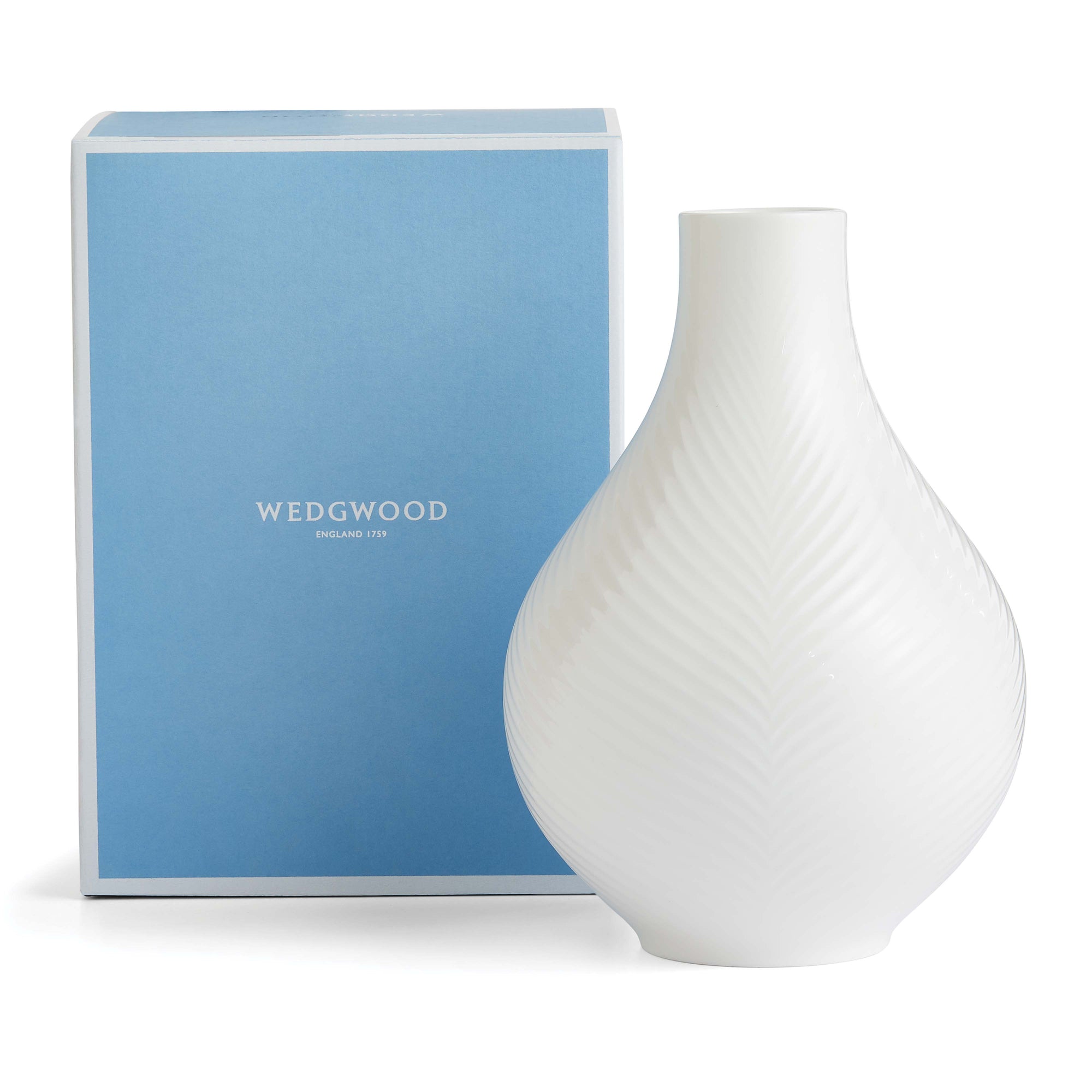 Wedgwood White Folia Bulb Vase-Home-Goviers