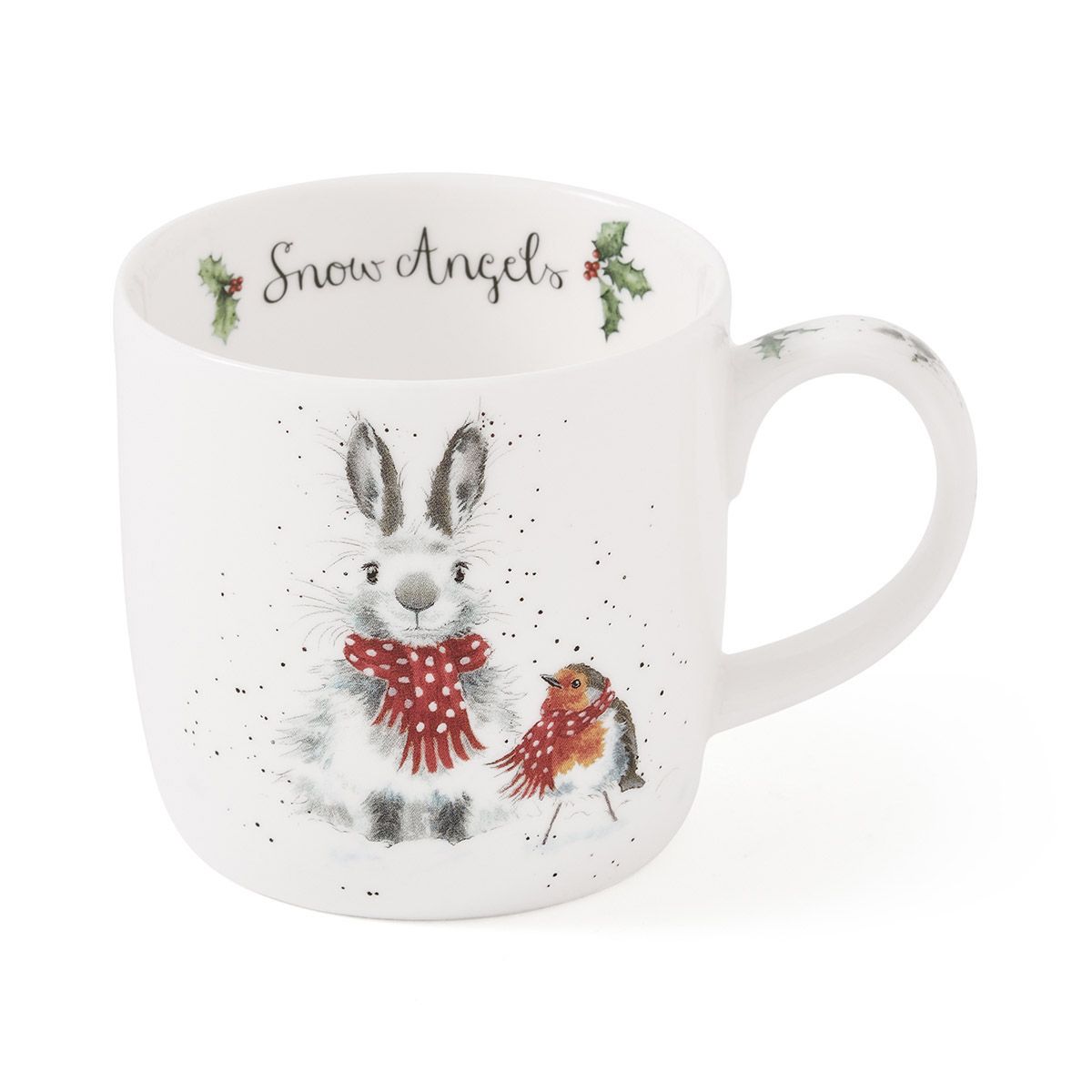 Wrendale Snow Angels Rabbit & Robin Mug-Goviers