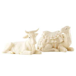 Belleek Manger Set Ox and Camel-collectables-Goviers