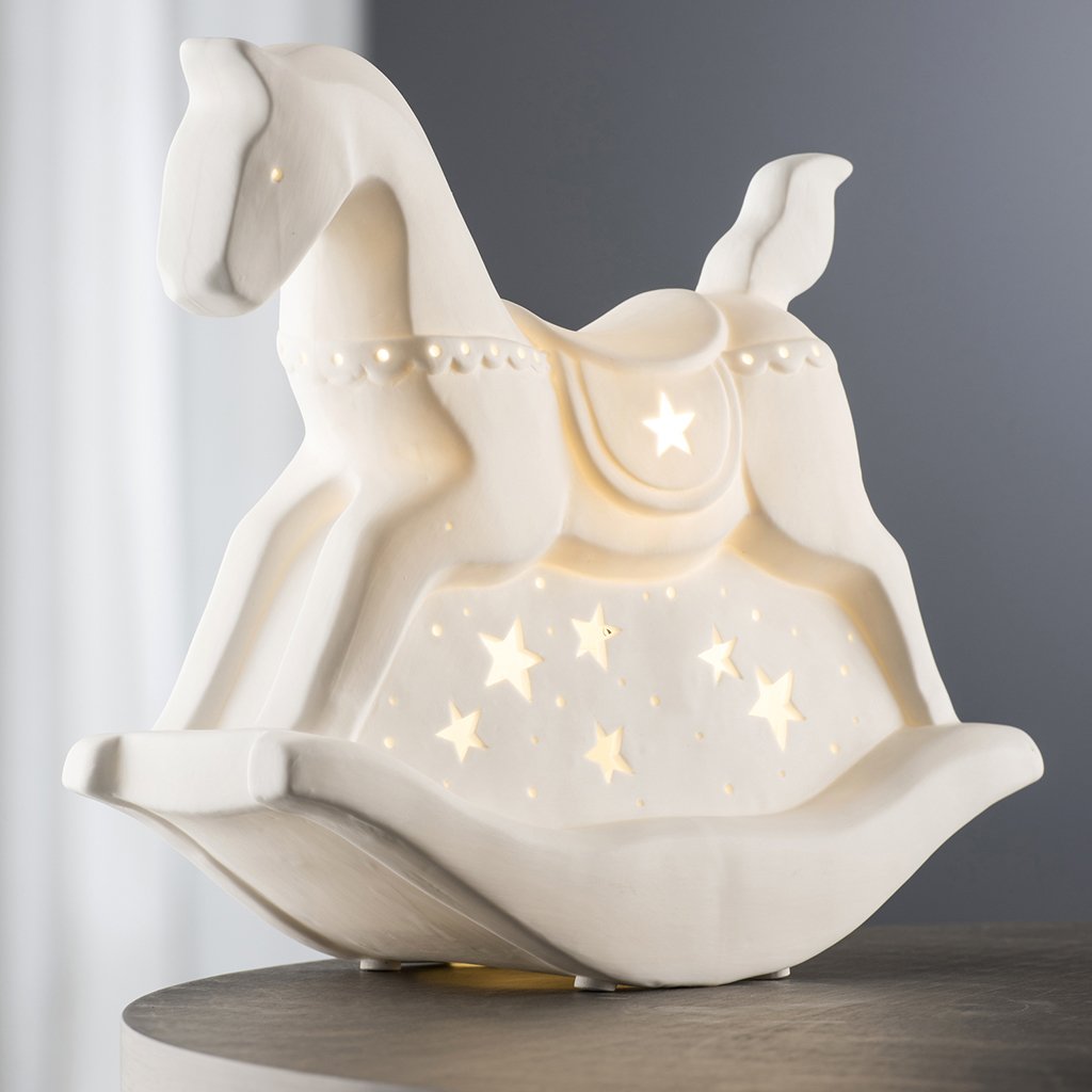 Belleek Rocking Horse Luminaire-Home Accessories-Goviers