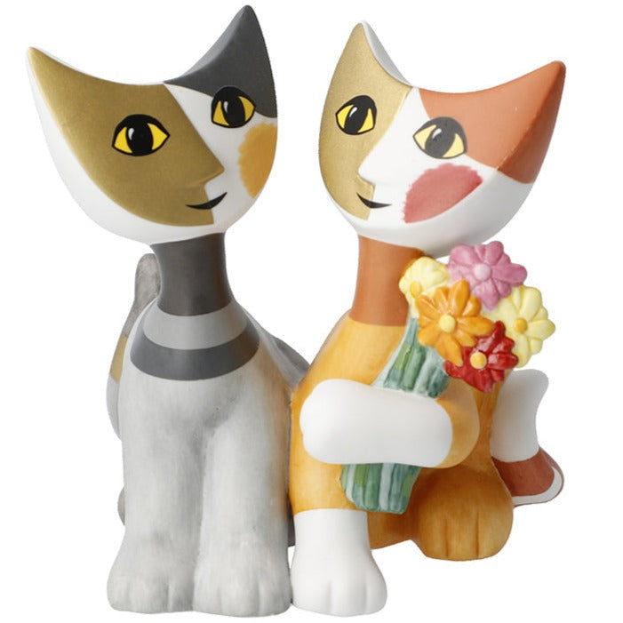 Goebel Mazzo di Fiori - Cat with Flower Bouquet | Rosina Wachtmeister Cats-Figurines-Goviers