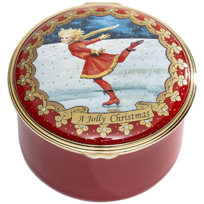 Halcyon Days Christmas Ice Skater Music Box-Christmas-Goviers