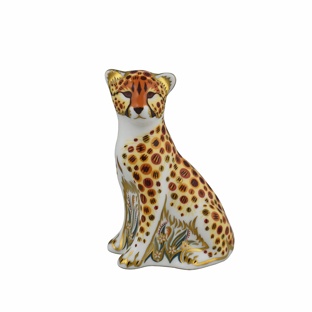 Royal Crown Derby Cheetah Cub-Paperweights-Goviers