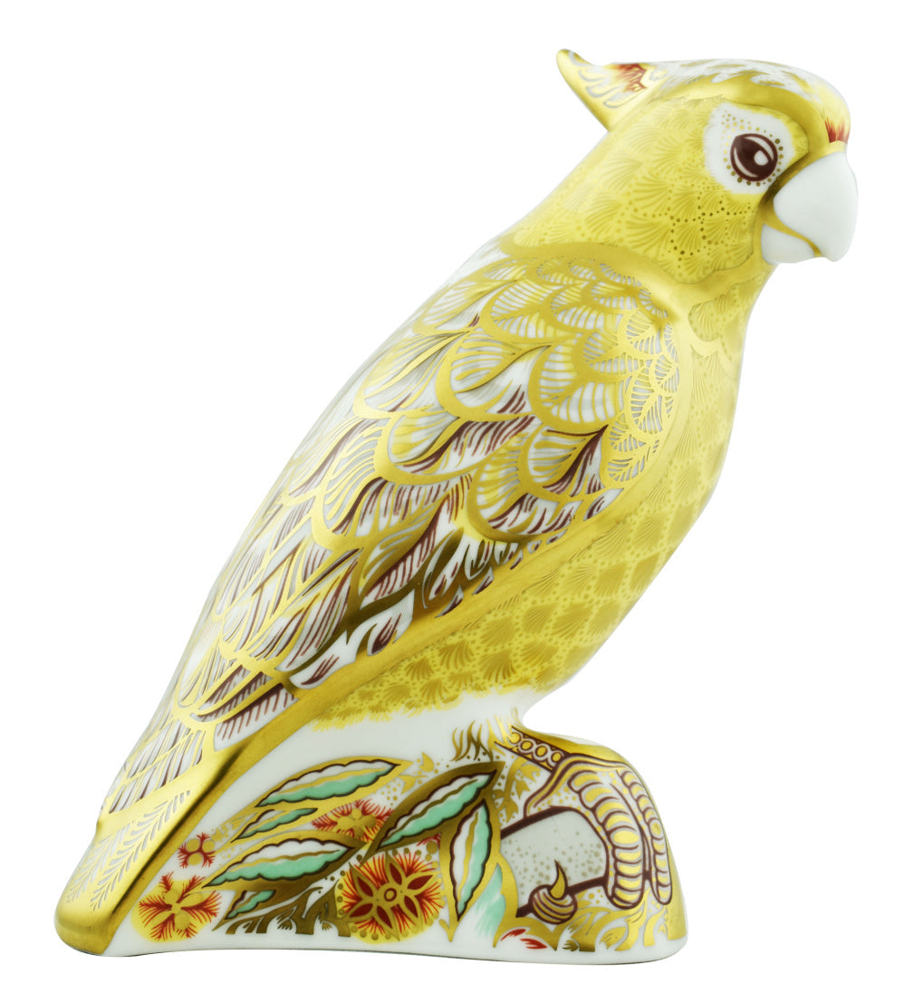 Royal Crown Derby Citron Cockatoo-Paperweights-Goviers