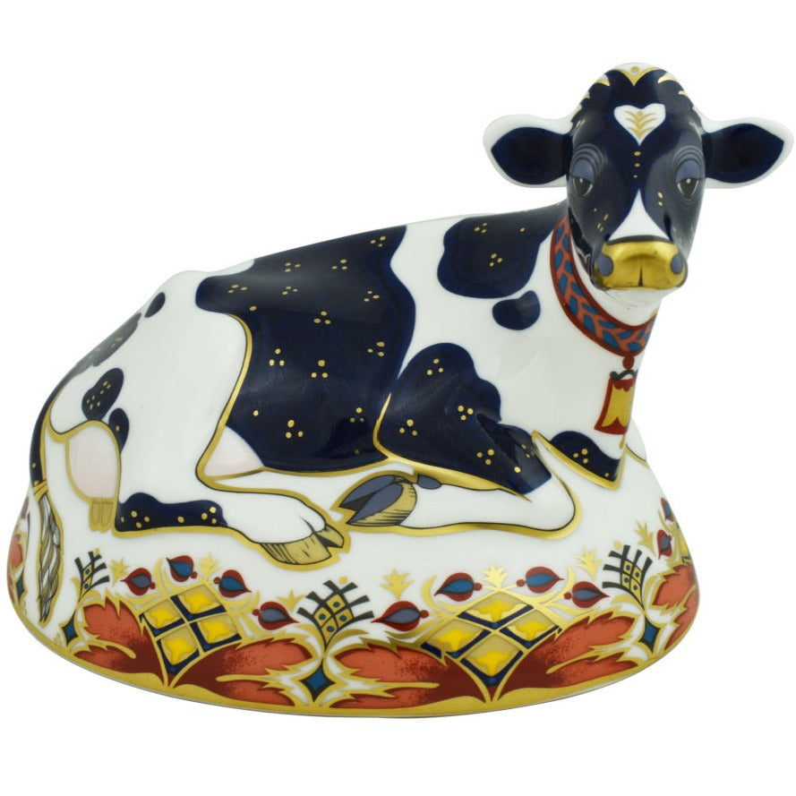 Royal Crown Derby Friesian Cow Buttercup-Paperweights-Goviers