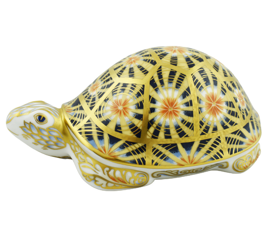 Royal Crown Derby Indian Star Tortoise-Paperweights-Goviers