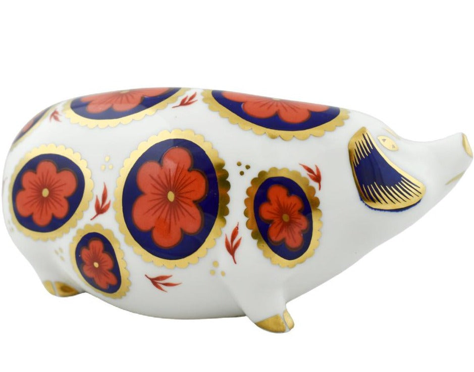 Royal Crown Derby Pig-Paperweights-Goviers