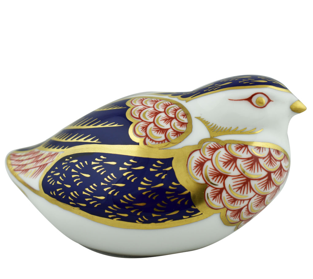 Royal Crown Derby Quail-Paperweights-Goviers