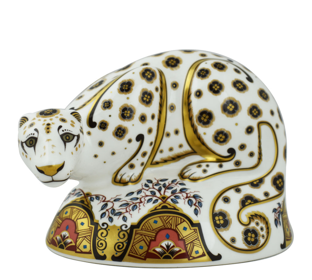 Royal Crown Derby Snow Leopard-Preloved-Goviers