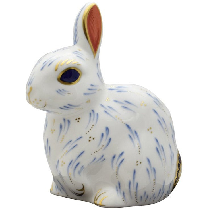 Royal Crown Derby Snowy Rabbit-Paperweights-Goviers