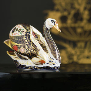 Royal Crown Derby Solid Gold Band Swan New-Collectables-Goviers