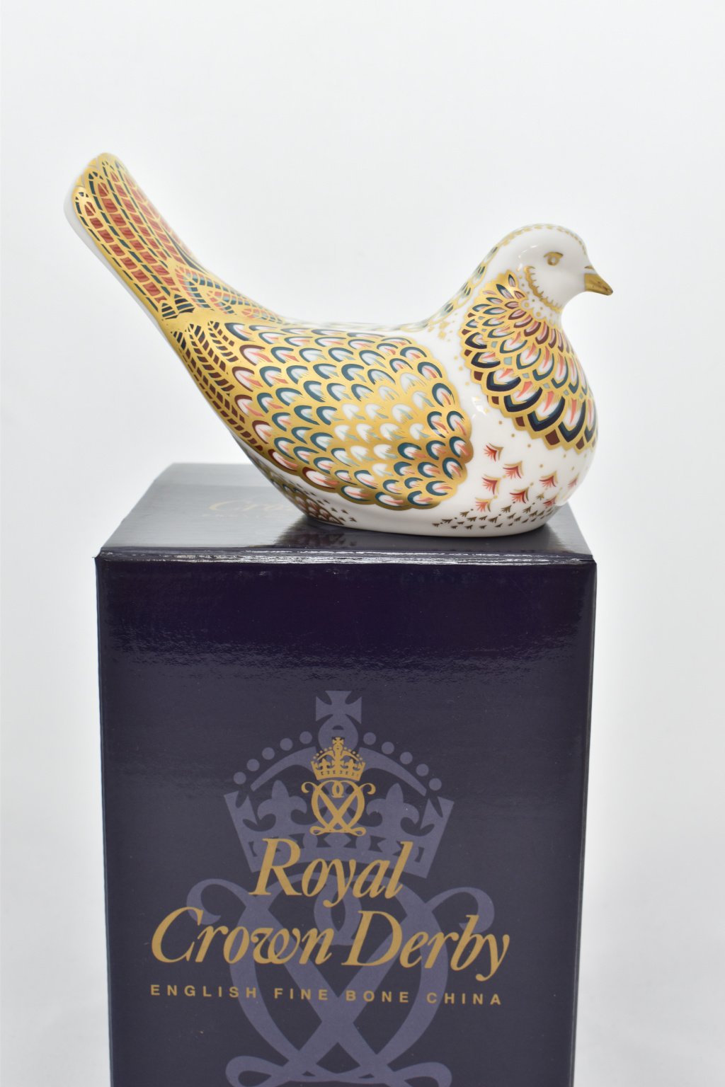 Royal Crown Derby Turtle Dove-Paperweights-Goviers